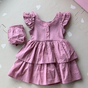 Janie and Jack Pink Ruffle Sleeve Dress